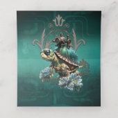 Unieke steampunk schildpad. plaatskaartje (Binnenkant ongevouwen)