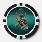 Unieke steampunk schildpad poker chips (Voorkant)