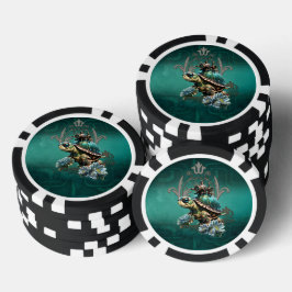 Unieke steampunk schildpad poker chips