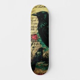 Unieke stedelijke kunst geïnspireerd Gothic Raven  Persoonlijk Skateboard