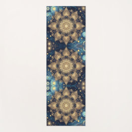 Unieke Sterrennacht Nebula Gold Mandala Art Yogamat