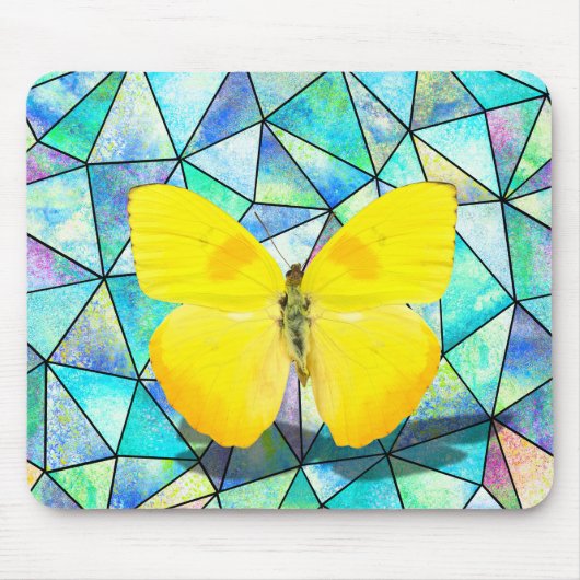 Unieke stijl achtergrond Kleurrijke geometrische B Muismat (Voorkant)