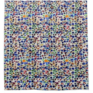 Unieke stijl polka stippen in oosterse stijl douchegordijn