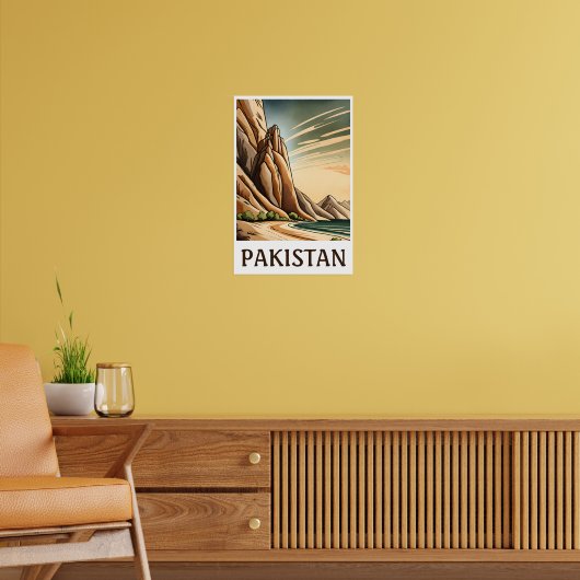 Unieke stijl Poster illustratie Pakistan (Woonkamer 2)