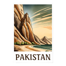 Unieke  stijl Poster illustratie Pakistan