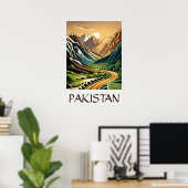 Unieke  stijlillustratie Pakistaans Poster (Thuiskantoor)