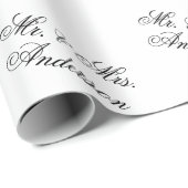 Unieke stijlvolle aangepaste tekstpatroon wit cadeaupapier (Rol Hoek)