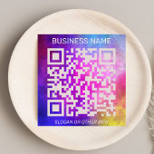 Unieke Stijlvolle Kleurrijke Professionele QR Code Vierkante Visitekaartje