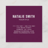 Unieke Stijlvolle Kleurrijke Professionele QR Code Vierkante Visitekaartje (Achterkant)