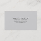 Unieke stijlvolle lichtgrijs Professional Visitekaartje (Achterkant)