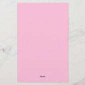 Unieke stijlvolle moderne elegante roze briefpapier (Achterkant)