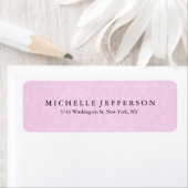 Unieke stijlvolle moderne elegante roze kleur etiket (Insitu)