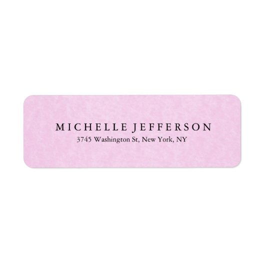Unieke stijlvolle moderne elegante roze kleur etiket (Voorkant)