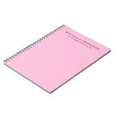 Unieke stijlvolle moderne elegante roze notitieboek (Linkerzijde)