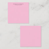 Unieke stijlvolle moderne elegante roze notitiekaartje (Voorkant / Achterkant)