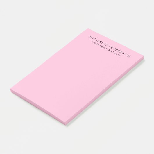 Unieke stijlvolle moderne elegante roze post-it® notes (Schuin)