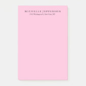 Unieke stijlvolle moderne elegante roze post-it® notes (Voorkant)