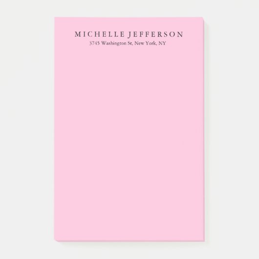 Unieke stijlvolle moderne elegante roze post-it® notes (Voorkant)