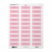 Unieke stijlvolle moderne elegante roze strepen etiket (Full Sheet)