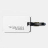 Unieke Stijlvolle Moderne Gewone Kalligrafie Grijs Bagagelabel (Achterkant horizontaal)