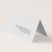 Unieke Stijlvolle Moderne Gewone Kalligrafie Grijs Visitekaartje (Achterkant)