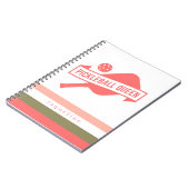 Unieke stijlvolle moderne Pickleball fan Notitieboek (Linkerzijde)