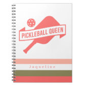 Unieke stijlvolle moderne Pickleball fan Notitieboek (Voorkant)