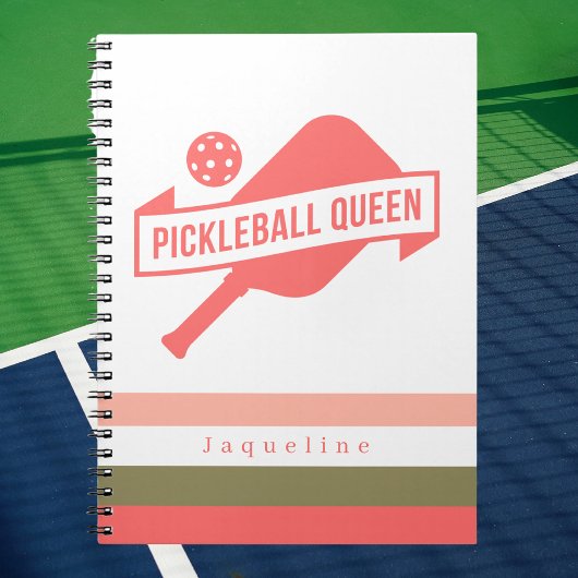 Unieke stijlvolle moderne Pickleball fan Notitieboek