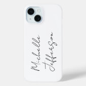 Unieke stijlvolle moderne platte kalligrafie Case-Mate iPhone case (Achterkant)