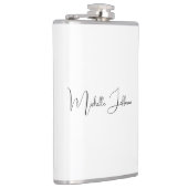 Unieke stijlvolle moderne platte kalligrafie heupfles (Rechts)