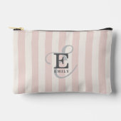 Unieke Stijlvolle Monogram Typografie Roze Strepen Etui (Voorkant)
