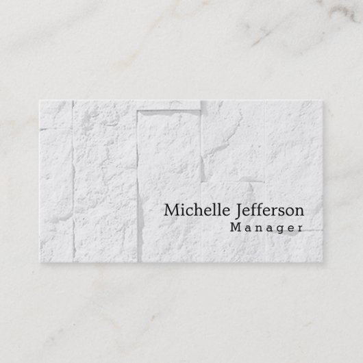 Unieke stijlvolle muursteen visitekaartje (Voorkant)