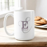 Unieke stijlvolle naam en monogram typografie koffiemok<br><div class="desc">Het draait allemaal om jou met dit mooie koffie mok ontwerp. Het heeft een elegante stijlvolle weergave van jouw naam en monogram met klassieke series en een meer scripttypografie in een evenwichtige symmetrie. De drie elementen gaan samen met een verfijnde harmonie en creëer je eigen persoonlijke branding logo. Hier afgebeeld...</div>