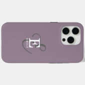 Unieke stijlvolle naam en monogram typografie Paar Case-Mate iPhone Case (Achterkant (horizontaal))