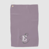 Unieke stijlvolle naam en monogram typografie Paar Golfhanddoek (Voorkant)