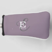 Unieke stijlvolle naam en monogram typografie Paar Golfheadcover (Voorkant)