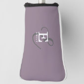Unieke stijlvolle naam en monogram typografie Paar Golfheadcover (Draai 90)