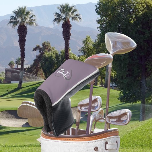 Unieke stijlvolle naam en monogram typografie Paar Golfheadcover