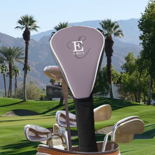 Unieke stijlvolle naam en monogram typografie Paar Golfheadcover