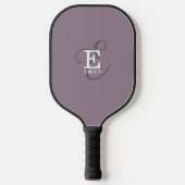 Unieke stijlvolle naam en monogram typografie Paar Pickleball Paddle (Voorkant)