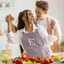 Unieke stijlvolle naam en monogram typografie Paar Schort