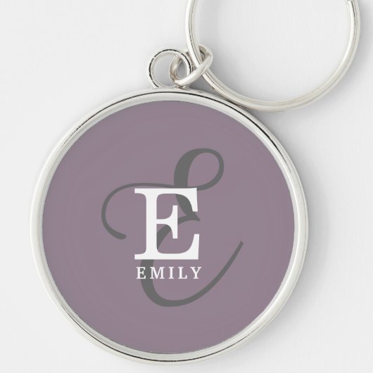 Unieke stijlvolle naam en monogram typografie Paar Sleutelhanger (Voorkant)