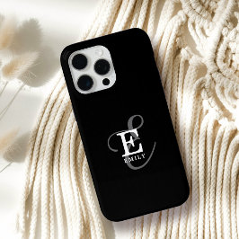 Unieke Stijlvolle Naam en Monogram Typografie Zwar iPhone 15 Pro Max Hoesje