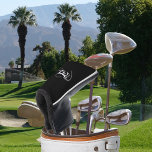Unieke Stijlvolle Naam en Monogram Typografie Zwar Golfheadcover<br><div class="desc">Het draait allemaal om u met dit prachtige bagagelabels ontwerp dat een elegante stijlvolle weergave is van jouw naam en monogram. Klassieke series en een meer scripttypografie combineren in een evenwichtige en symmetrie. De drie elementen gaan samen met een verfijnde harmonie en creëer je eigen persoonlijke branding logo. Hier afgebeeld...</div>