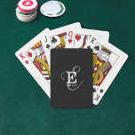 Unieke Stijlvolle Naam en Monogram Typografie Zwar Pokerkaarten<br><div class="desc">Het draait allemaal om u met dit prachtige speelkaartontwerp dat een elegante stijlvolle weergave is van jouw naam en monogram. Klassieke series en een meer scripttypografie combineren in een evenwichtige en symmetrie. De drie elementen gaan samen met een verfijnde harmonie en creëer je eigen persoonlijke branding logo. Hier afgebeeld met...</div>