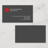 Unieke, stijlvolle Red Grey Background Consultant Visitekaartje (Voorkant / Achterkant)