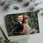 unieke stijlvolle script thank you kaart