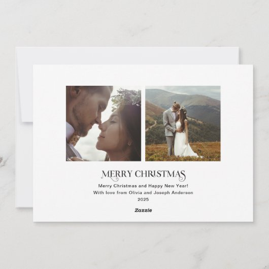 Unieke stijlvolle tekst en foto's | vrolijk kerstf feestdagenkaart (Achterkant)