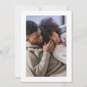 Unieke stijlvolle typografie terracotta foto save the date (Achterkant)