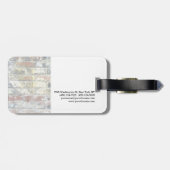 Unieke, stijlvolle, witte, moderne vormgeving bagagelabel (Achterkant horizontaal)